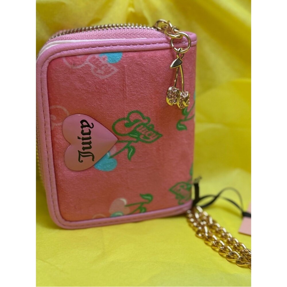 Juicy Couture y2k retro juicy cherry wristlet, NWT, Pink